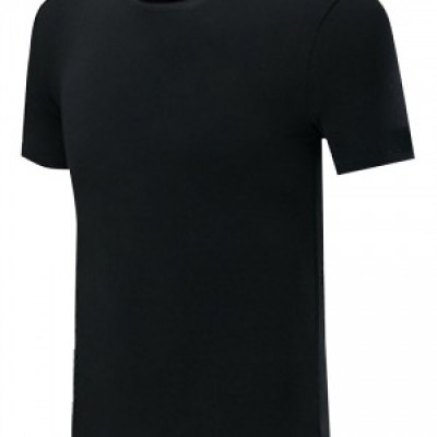 SKT028 manufacturing round neck short sleeve T-shirt design net color T-shirt center side view